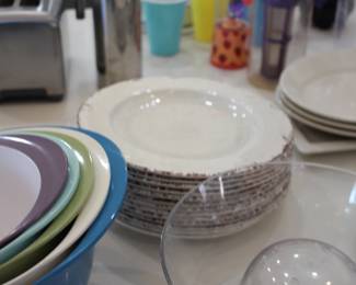 Williams Sonoma rustic melanine plates - sold in sets of four