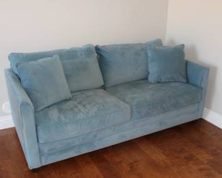 Teal velvet sleeper sofa