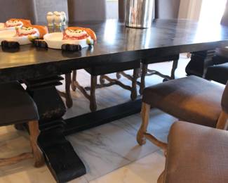 This dining table is very contemporary and was purchased by the owner in a gallery setting for $12,000 - if you're in the market for luxurious furniture at mere small fraction of the price  - this is your sale!