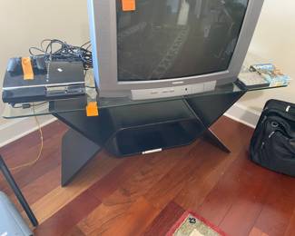 #54 - $100 TV Console glass top 56x19x21