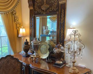 #28 - $750 - Drexel Heritage - Hampshire sideboard & Mirror