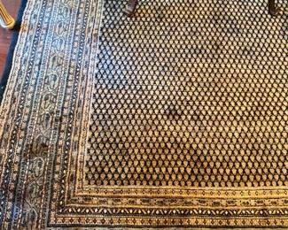 #118 - $400 -Black & tan wool rug 8"x11"