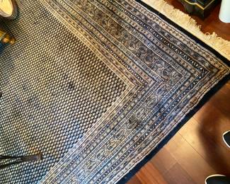 #118 - $400 -Black & tan wool rug 8"x11"