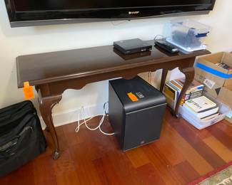 #56 - $150 Ethan Allen console 54Lx16x28H