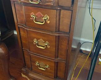 #53 - $180 Wood desk and chair 51 1/2"L x 31H x 2D (some losses bottom desk, right hand side only)
