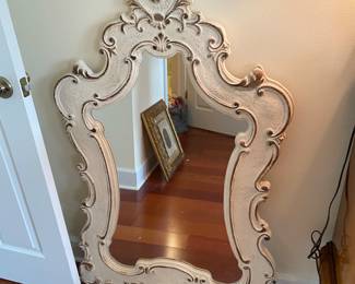 #38 - White painted mirror 28x48