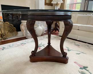#12 - $150 - Inlaid table can be without glass top 26W, with glass 40"W