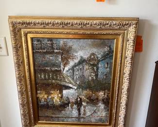 #92- $90 Paris street canvas 28x33