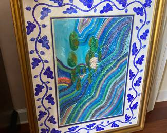 #68 - $150 Watercolour "Water Lilies" 1986 Randy Anderson