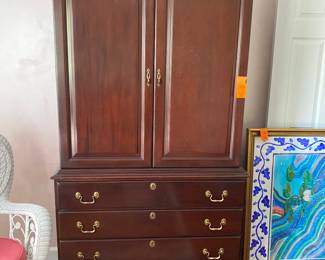 #67 - $300 - Lexington mahogany gentleman chest