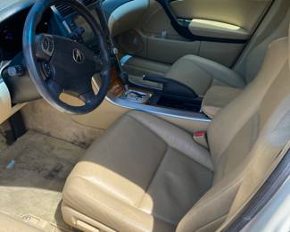 ONE OWNER - 2004 ACURA TL 3.2 Sedan, FWD, Cream color, beige leather interior. Vin: 19UUA66294A025619 - Low mileage 46,065miles. Dented front corner, dashboard cracked, minor scratches front bumper. Good mechanic. Garage Kept. Start Bids at $7K- Taking Silent Bids, bids closes 4/15 At 1pm.