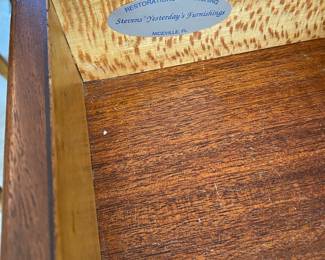 #73 - $250 American made C.1940's silver & linen chest 40x18x36