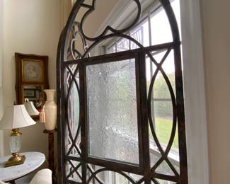 #13 - $180 - Gray metal/glass screen with 3 panels