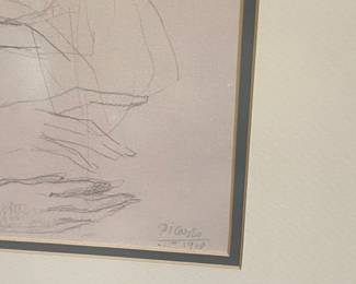 #75 - $150 Picasso print - Mother holding a child 8 1/2x12 1/2