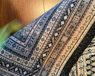 #118 - $400 -Black & tan wool rug 8"x11"