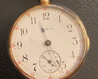H- Ladies pocket watch - gold filled - runs - $150
