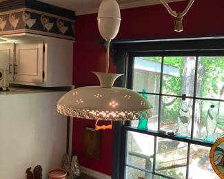 Mid-Century adjustable hanging lamp