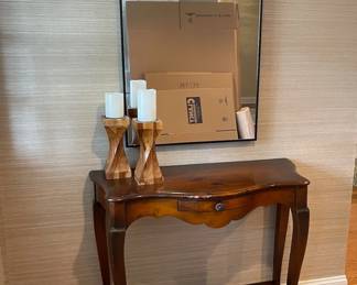 Console Table, Mirror, Accessories