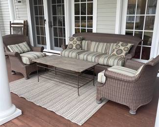 Resin Wicker Furniture, Teak Table, Rocking Chairs