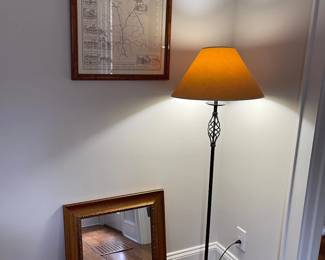 Floor Lamp, Ridgefield Map, Mirror