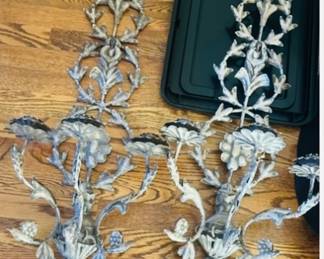 Beautiful metal candelabras