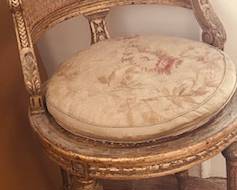 Neiman Marcus hand painted chair with cushion