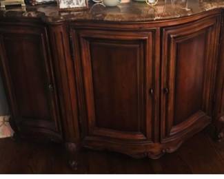 Century Furniture solid wood credenza with marble top-