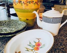 Vintage Christian Dior Coffee Pot, Evesham, French Pottery