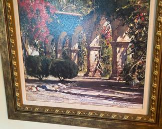 Original Oil Painting On Canvas , Mid Century Frame