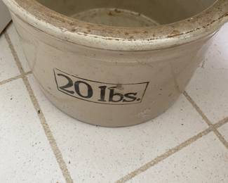 Vintage 20 LBS Salt Crock