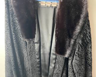 Vintage Fur Salon, Persian Lamb Jacket with Mink Collar
