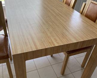 Butcher Block Kitchen Table with 4 Side Chairs