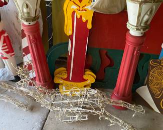 Vintage Christmas Blow Molds, Noel Lamps