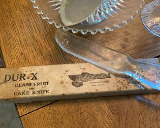 Vintage Glass Knife/Box
