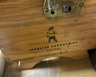 Vintage Shoe Shine Box Kit, Brushes