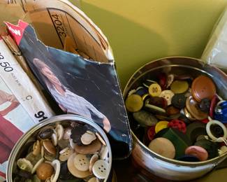 Vintage Buttons, Sewing Notions