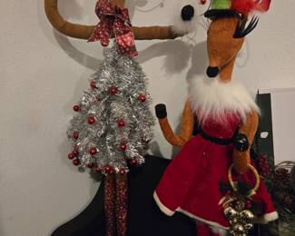 Tall dressed reindeer - about 24" high