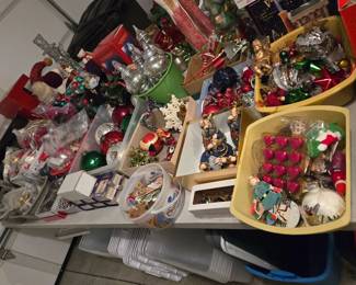 Tons of Christmas ornaments