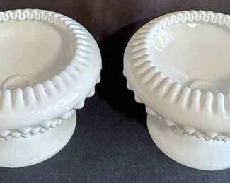 Milk Glass Candlesticks * Likely Fenton