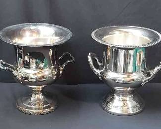 2 Silver Plated Champagne/Ice Buckets