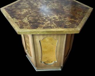 Mid Century Octagonal End Table