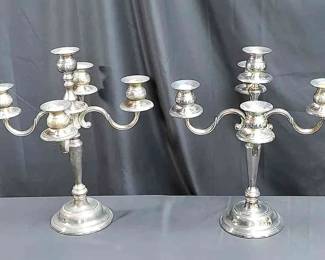 2 Silver Plated Candelabras