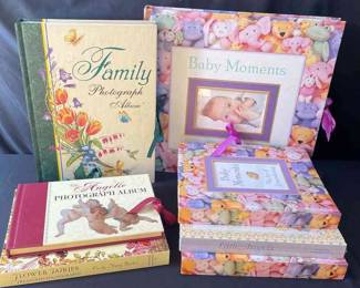 Hard Back Paper Cut Out Style Photo Albums * Baby Books * 7 Total