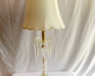 36" Tall Decorative Lamp With Silk Shade And Brass Base #2