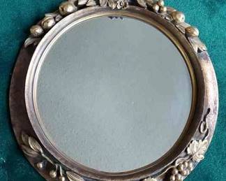 Beautiful Round Bombay Company Wall Mirror * Ornate Rose/Gold/Fruit
