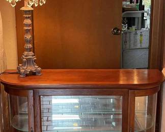 Cute Wall Curio * Lamp With Crystals * Hanging Mirror