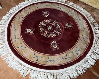 Pine & Crane Brand Woolen Round Rug * 58 Diameter *