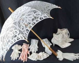 Lace Galore! * Shoes * Umbrella * Gloves * Wedding Garter Belt