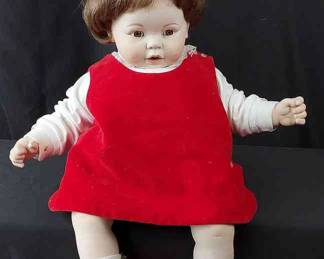 Larger Hand Made by Mary Ann Porcelain Doll