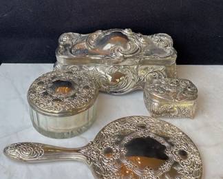 Silver Tone Vintage Dresser Set * Various Sets